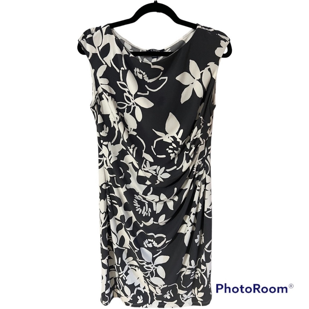 A Chaps grey and white dress in size large